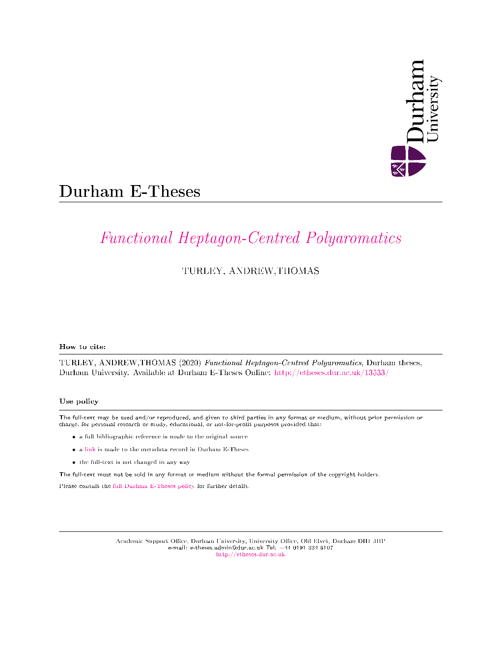 Functional Heptagon-Centred Polyaromatics