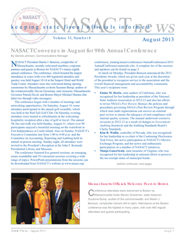 NASACT News, August 2013