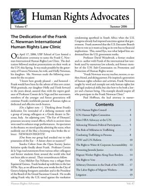 Human Rights Advocates Volume 47 Summer 2006