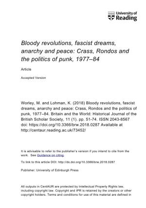 Crass, Rondos and the Politics of Punk, 1977–84