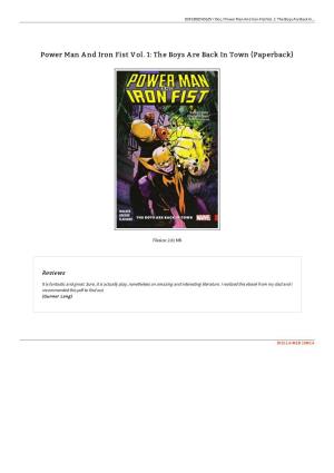 Read Book &gt; Power Man and Iron Fist Vol. 1: the Boys Are Back in Town
