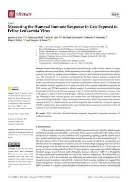 Measuring the Humoral Immune Response in Cats Exposed to Feline Leukaemia Virus