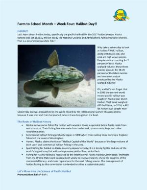 Farm to School Month – Week Four: Halibut Day!!