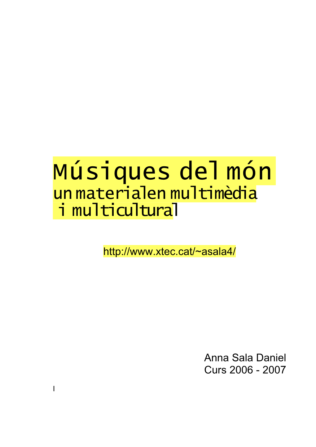 Músiques Del Món Un Material En Multimèdia I Multicultural