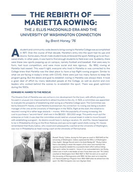 The Rebirth of Marietta Rowing: the J