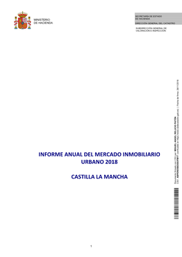 Informe Anual Del Mercado Inmobiliario Urbano 2018 Castilla La