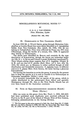 Miscellaneous Botanical Notes V 1
