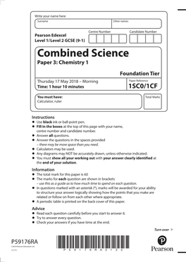 Paper 1 Chemistry