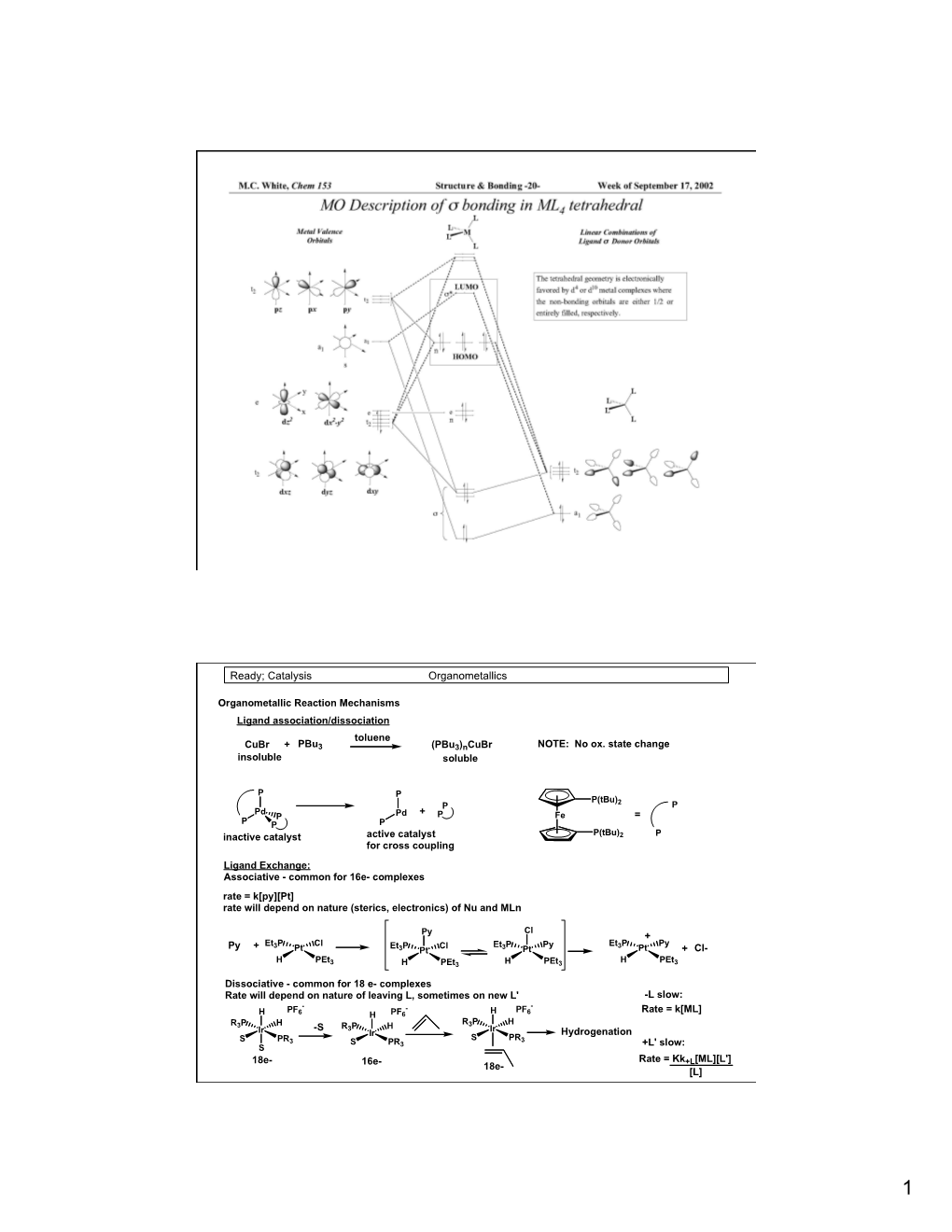 Organometallics Part 2