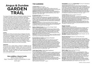 Angus and Dundee Garden Trail Leaflet Printable