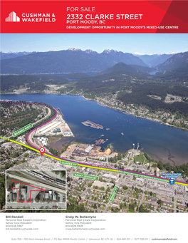 2332 Clarke Street Port Moody, Bc Development Opportunity in Port Moody’S Mixed-Use Centre