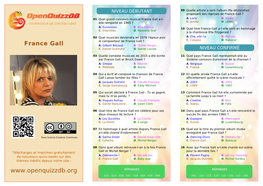 France Gall ? 01 Quel Grand Concours Musical France Gall A-T- A