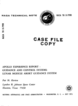 Lunar Module Abort Guidance System