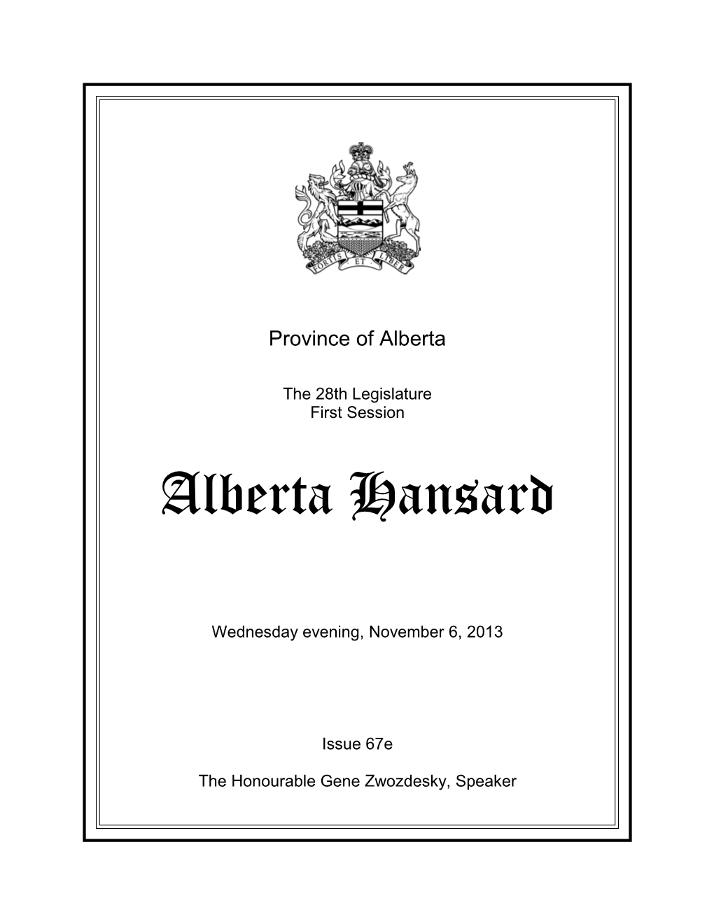 Alberta Hansard