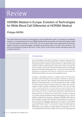 Evolution of Technologies for White Blood Cell Differential at HORIBA Medical