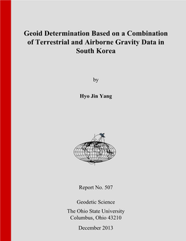 Geoid Determination Based on a Combination of Terrestrial and Airborne Gravity Data in South Korea