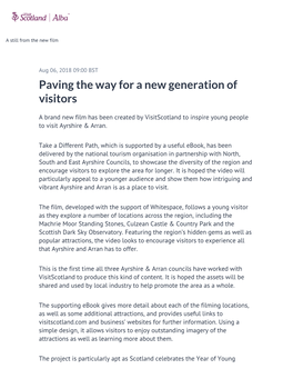 Paving the Way for a New Generation of Visitors