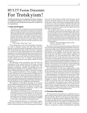 For Trotskyism!