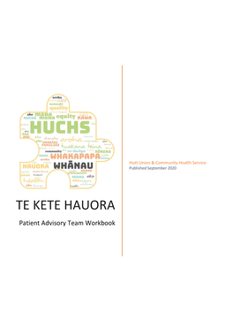 Te Kete Hauora Patient Advisory Group Workbook