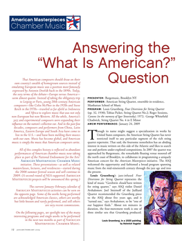Answering the “What Is American?”