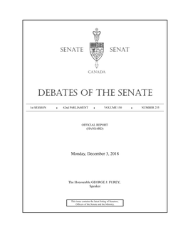 Debates of the Senate