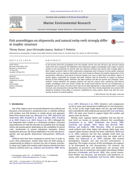 Fish Assemblages on Shipwrecks and Natural Rocky Reefs Strongly Differ in Trophic Structure