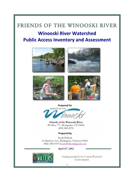 Winooski River Watershed Public Access Inventory and Assessment