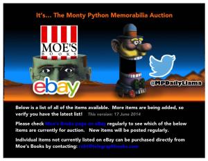 It's… the Monty Python Memorabilia Auction