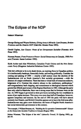 The Eclipse of the NDP