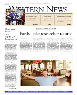 Earthquake Researcher Returns