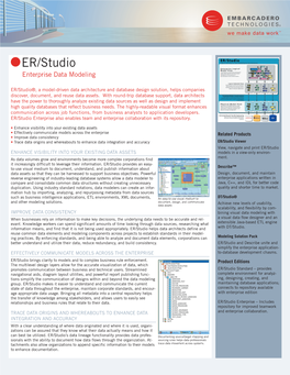 ER/Studio Enterprise Data Modeling
