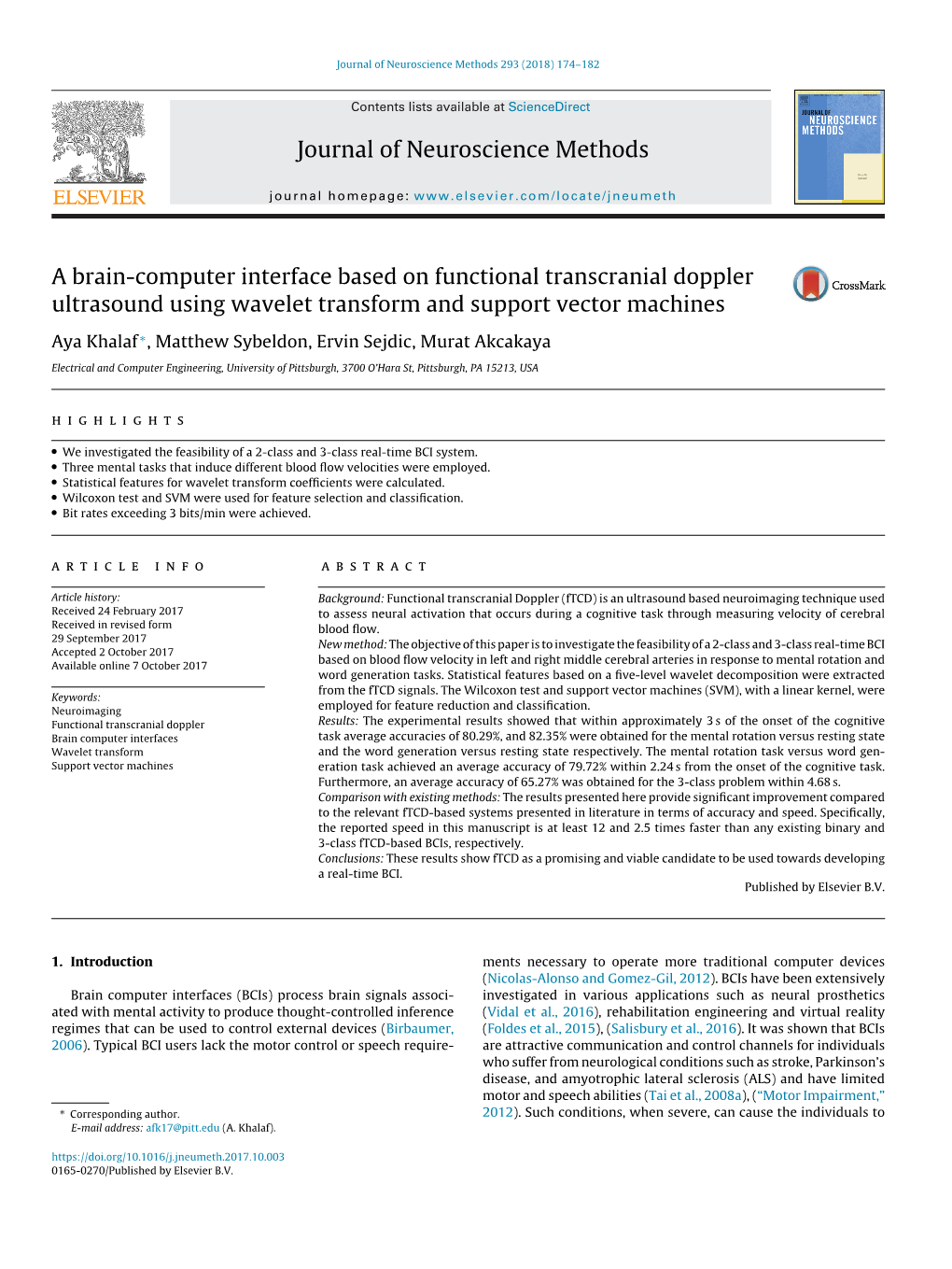 A Brain-Computer Interface Based on Functional Transcranial Doppler