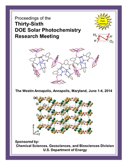 Thirty-Sixth DOE Solar Photochemistry Research Meeting