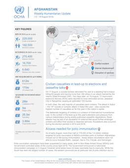 AFGHANISTAN Civilian Casualties in Lead-Up to Elections and Ceasefire