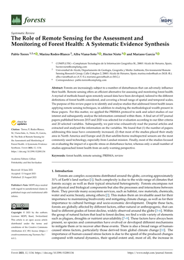 The Role of Remote Sensing for the Assessment and Monitoring of Forest Health: a Systematic Evidence Synthesis