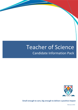 Teacher of Science Candidate Information Pack