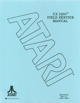 Atari 5200 Field Service Manual