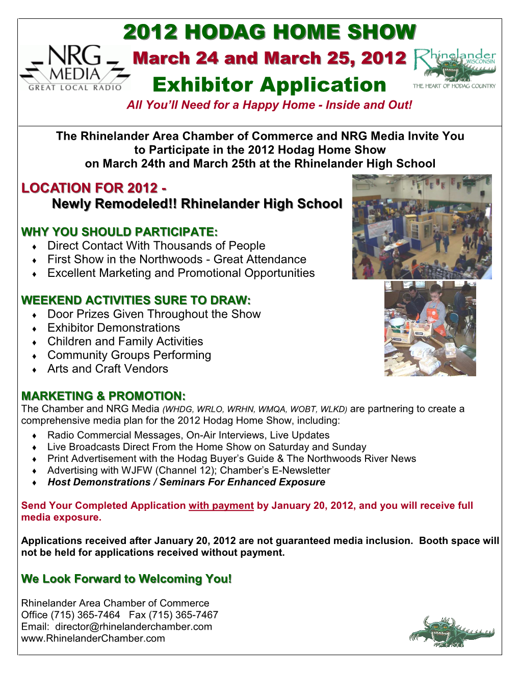 2012 Home Show Exhibitor Application.Pub