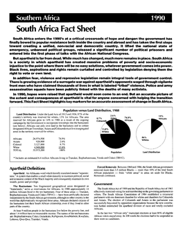South Africa Fact Sheet