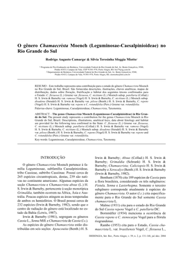 O Gênero Chamaecrista Moench (Leguminosae-Caesalpinioideae)