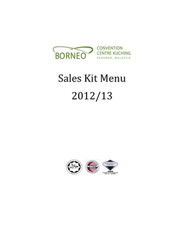 Sales Kit Menu 2012/13