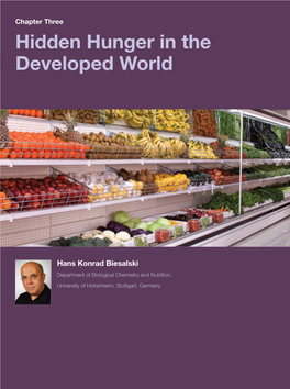 Hidden Hunger in the Developed World | Hans Konrad Biesalski