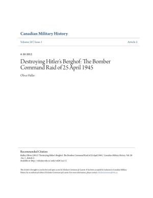 The Bomber Command Raid of 25 April 1945 Oliver Haller