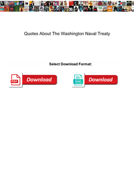 Quotes About the Washington Naval Treaty