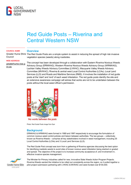 Red Guide Posts – Riverina and Central Western NSW