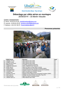 Débardage Par Câble Aérien En Montagne 30/09/2014 – St Martin Vésubie