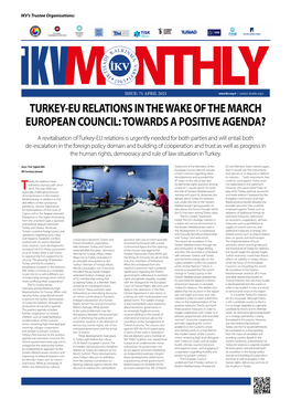 Turkey-Eu Relations in the Wake of the March European Council: Towards a Positive Agenda?