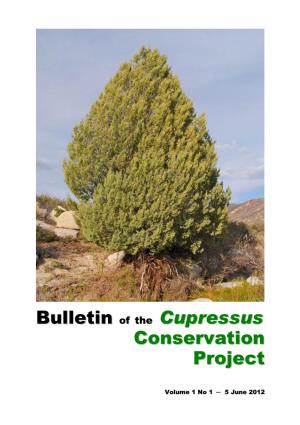 Bulletin Cupressus Conservation Project
