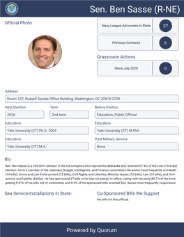 Sen. Ben Sasse (R-NE)