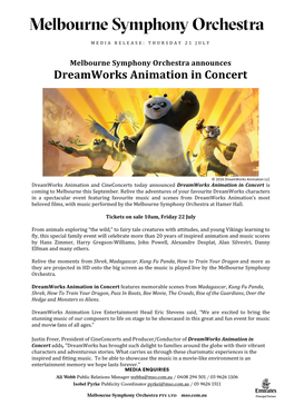 Dreamworks Animation in Concert